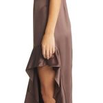 Socialite NWT  Ruffle Slit Hem Satin Dress Photo 3