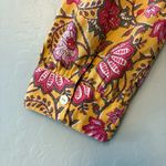 Anthropologie dRA Los Angeles Cassie yellow marigold floral print shirt dress size small Photo 15