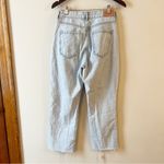 ZARA  Light Blue Wash High Rise Straight Leg Jeans Distressed Size 6 Photo 4