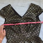 Cremieux Metallic Gold and Black Evening Dress Size 2 Photo 6