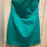 Princess Polly Green Mary Jo Mini Dress Womens 12 Strapless Structured Zipper Photo 2