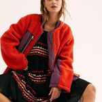 Free People NWT  rivington Sherpa bomber jacket size large Photo 0