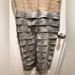 Adrianna Papell Cream and Gray Midi Dress 14W Photo 3