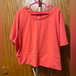 Joy Lab Women's Short Sleeve Crop Top - Coral-Size Large NWOT cross back Photo 3