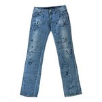 Miss Sixty Y2K  Marla Jeans Low Rise Light Wash Denim Splatter Women's Size 28x32 Photo 1
