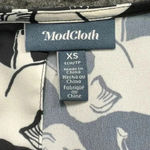 Modcloth Elephant Day Parade Black & White Long Sleeve Top Blouse Size XS Photo 2