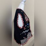 Designer Originals Studio Fa La La Vintage Women Size L Christmas Black Sweater Size L Photo 7