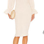 SNDYS Courtney Smocked Midi Dress Size 6 Photo 0