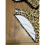 Yonique Womens Yellow & Black Swimsuit 2 Piece‎ Bikini Top & Bottoms Size Medium Photo 3