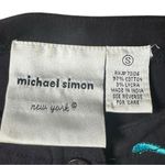 Michael Simon Sz Small Black Button Down Shirt Butterfly Embroidered 90s Vintage Photo 4