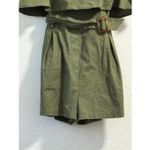 &merci &merci green belted shorts romper sz Large safari jungle Photo 1