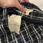 Hem & Thread  Black and White Checkered Skater Skirt Photo 3