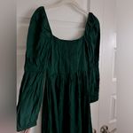 Reformation Mica Emerald Green Long Sleeve Square Neck Midi Dress NWT 2 Photo 7
