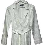 Lulus Upscale Romantic White Floral Jacquard Collared Jumpsuit 33221 Size M Photo 4