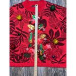 Ugly Christmas Sweater Women's XXL Red Flamingo Parrot Tropical Holiday Knit Photo 7