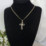 Boutique Gold Filled Infinity Cross Pendant with 18" Gold Filled Chain Necklace Photo 0