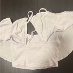 Amuse Society White Off-Shoulder Crop Top with adjustable straps Photo 2