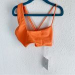 Mikoh  Queensland Cross Shoulder Bikini Top Orange XS NWT Photo 3