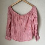 Free People  hello there beautiful striped off shoulder blouse Photo 11