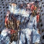 Ariella  Strapless Jumpsuit Abstract Print Ruched Legs Photo 0