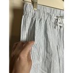Aloha Women's White and Blue Striped Cotton Flowy Quick Dry Beach Pants Sz Small Photo 5