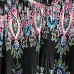 Melissa Paige  size L very boho Black and Pink Paisley Blouse Photo 2