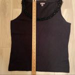 Ann Taylor  || Black beaded sleeveless sweater Photo 6