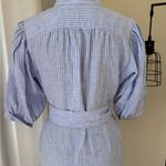 Ralph Lauren POLO Linen Shirt Dress Blue Striped Waist Tie 0 Casual Beachy Photo 6