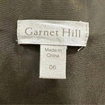 Garnet Hill  Dropwaist Button-Up Dress Olive Green Floral Size 6 Small Photo 7