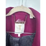 Ted Baker Drytaa Short Coat Women 0 Purple Wool Cashmere Blend Preppy Glam Photo 2