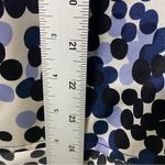 St. John  Shirt Women Size 6 Gray Polka Dot Bow Tie Front Silk Spandex Blend Photo 7