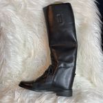 AMAZONAS Cavalier‎ Lace Up Leather Equestrian Tall Riding Boots 5R Black Size 5 Photo 3