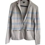 Talbots Women Knit Blazer Jacket S Stripe Shaket Coastal Preppy Old Money Office Photo 0