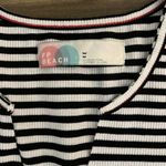 Free People FP BEACH Midi Women's Striped Long Sleeve Black & White Fitted Dress Photo 1