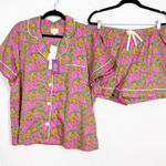 BedHead PJ’s Pajamas X Liberty Fabrics Two (2) Piece Set Top Shorts Woven Cotton Size XL Photo 0