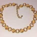 Vintage Gold Tone Retro Link Shimmer Enamel Boho Necklace Photo 7