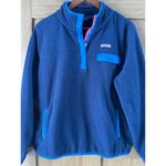Vineyard Vines  Women’s Harbor Fleece 1/4 Snap Sweater Nautical Navy size Large Photo 3