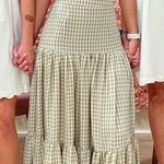 Mabel Tan Gingham Skirt Set Photo 0