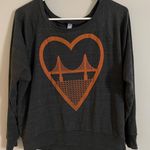 American Apparel Golden Gate Bridge San Francisco Heart Crewneck Photo 0