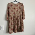 Denim & Supply Ralph Lauren Ralph Lauren Denim & Supply Floral Red and Tan Gauze Dress. Size Large Spring. Photo 8