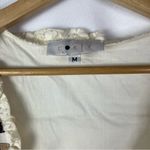 Boutique  Cory White Lace Embroidered Scoop Neck Tank Top M Photo 3