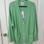 NWT CRUSH SIZE 1 mint Green Women's Cardigan Sweater small oversized cashmere Photo 0