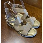 Sofft Metallic Platform Strappy Sandal Women 6 Gold Easter Spring Wedding Light Photo 0