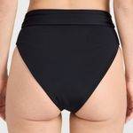 Mara Hoffman NEW Goldie High Waisted Tie Front Bikini Bottom in Black Size Small Photo 1