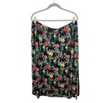 Terra & Sky  Floral Pull On Maxi Skirt 4X Multicolor‎ Stretch Side Slit Tropical Photo 1