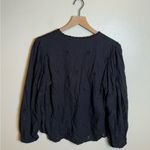 Ba&sh  Openwork‎ Ravel Puff Sleeve Linen Blend Blouse Photo 7