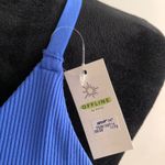 Offline By Aerie Medium Support Striped Sports Bra Blue Size‎ S/P NWT Photo 4