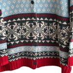 Eddie Bauer Y2K VTG Nordic Fair Isle Lambswool Cardigan Knit Sweater XL Photo 4
