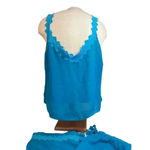 Amoureuse cami and pants sleepwear pajama set feminine plus size 1x Green Photo 3