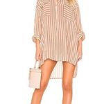 Faithfull the Brand Women’s Baia Shirt Dress in Pink Almeria Stripe Size XS Photo 0